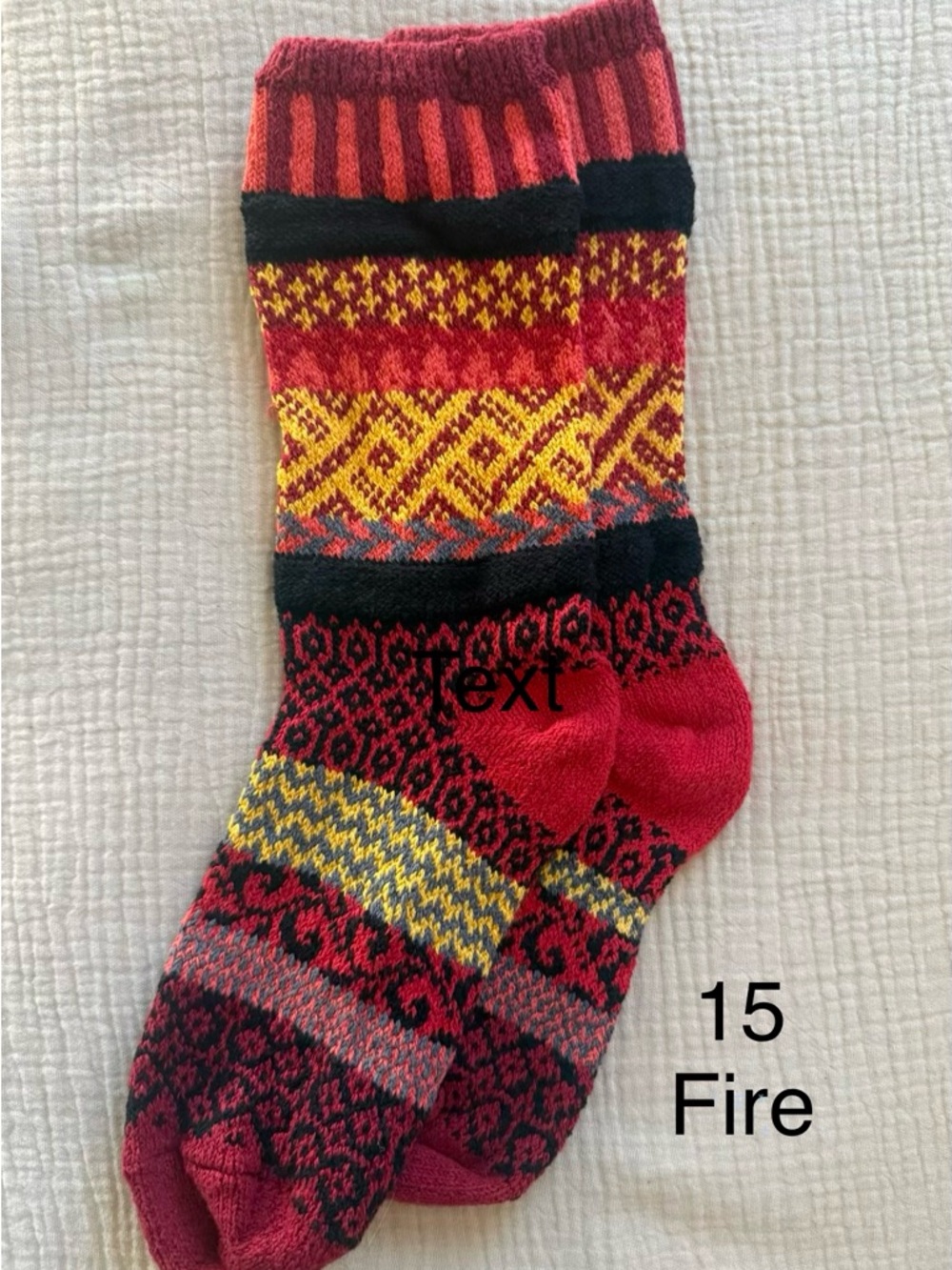 Solmate Socks Fire Patterned Crew Socks